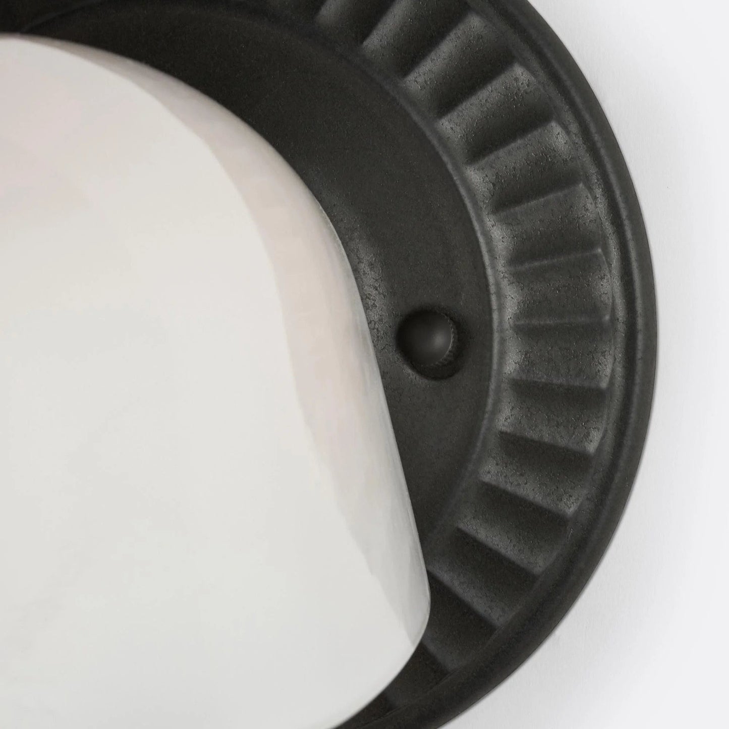 Pyrvyn Mid-Century Modern Milk Glass Shade Wall Sconce