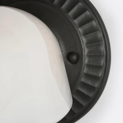 Pyrvyn Mid-Century Modern Milk Glass Shade Wall Sconce