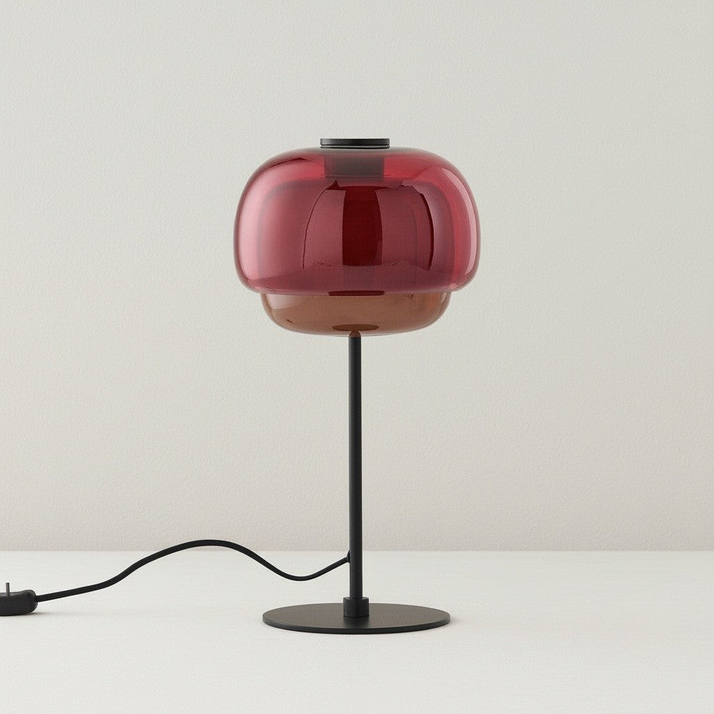 Xyndrae Modern Nordic Double-Layered Tinted Glass Table Lamp