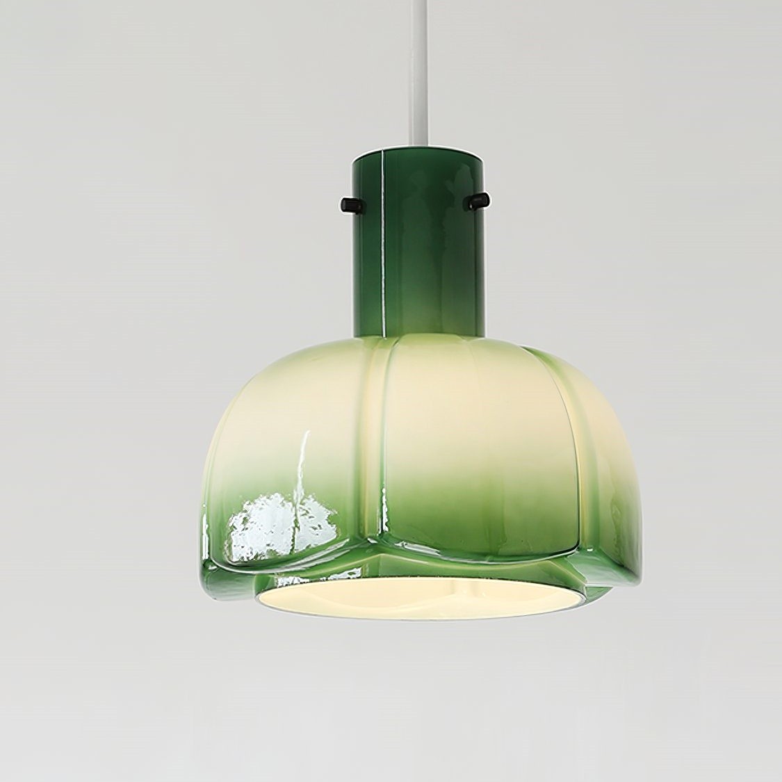 Palak Minimalist Handmade Glass Shade Pendant Light