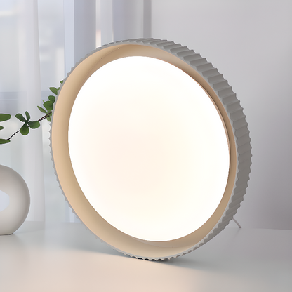Arnold ‎Minimalist Round Led Fluted Concrete Ceiling Light