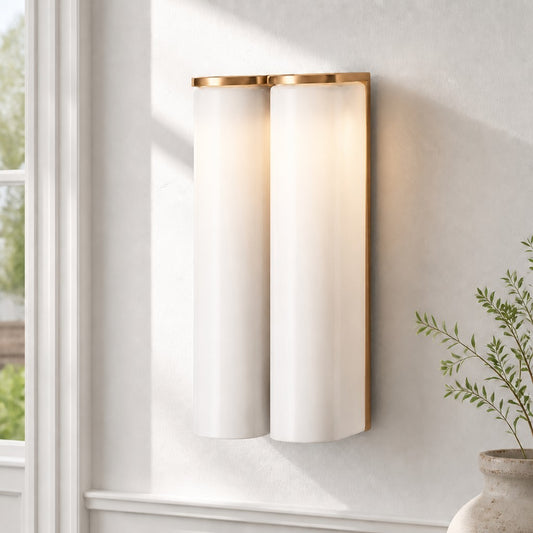 Giulia Minimalist LED Double Tube Glass Wall Light