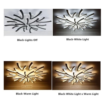 Sariel Led Dimmable Acrylic V Shape Ceiling Light