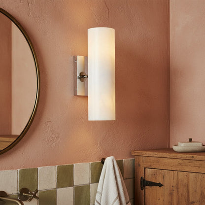 Corven Modern Elegant Alabaster Tube Sconce