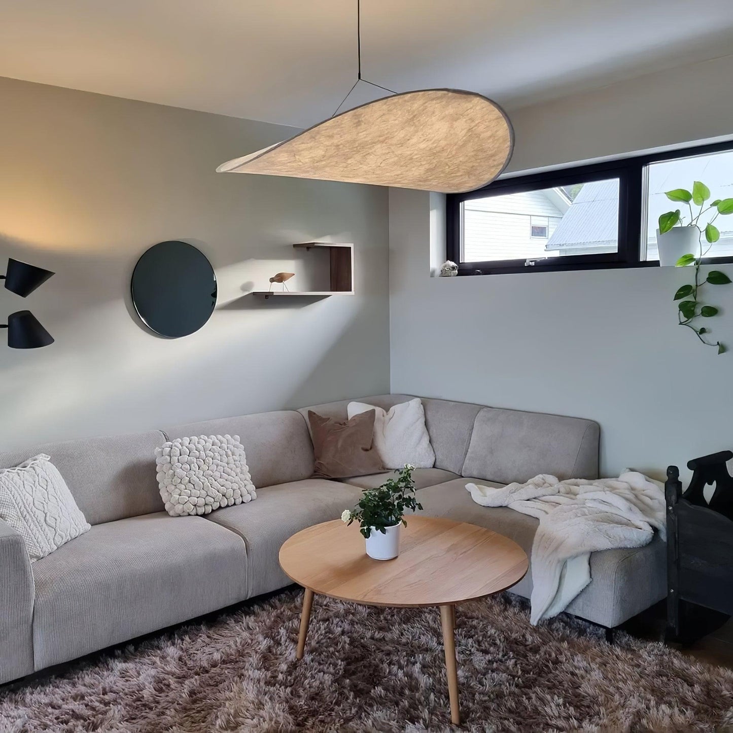 Hawkes Scandinavian Style Minimalist Fabric Pendant Light