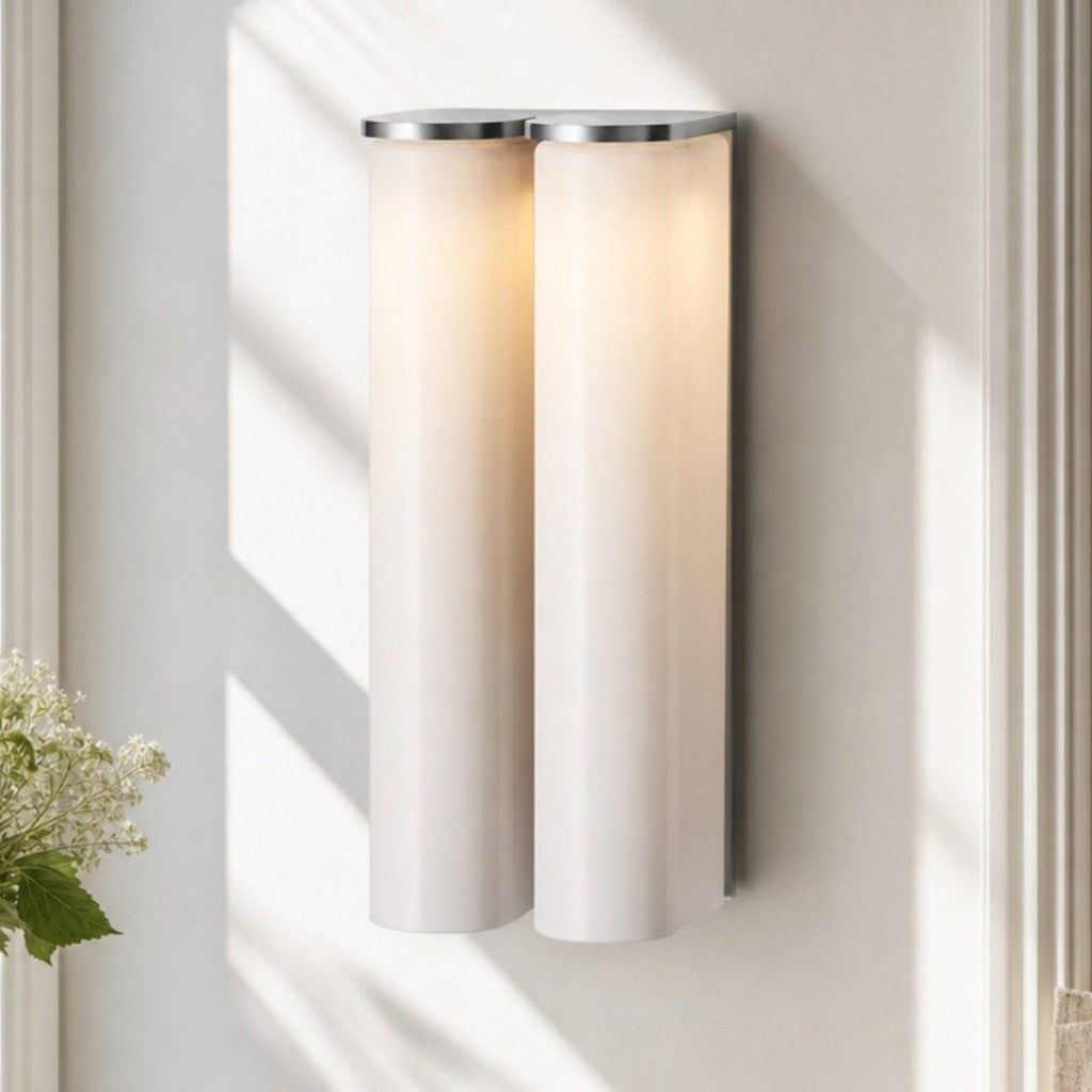 Giulia Minimalist LED Double Tube Glass Wall Light