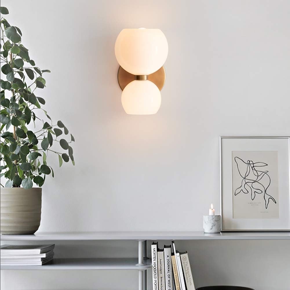 Trisia Modern Up Down Glass Wall Sconce