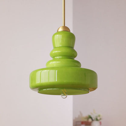 Carla Colorful Gourd Shaped Glass Shade Pendant Light
