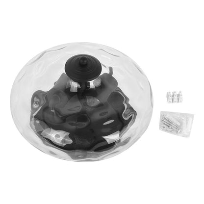 Eryndor Antique Sugar Pot Lid Water Ripple Glass Flush Mount Light