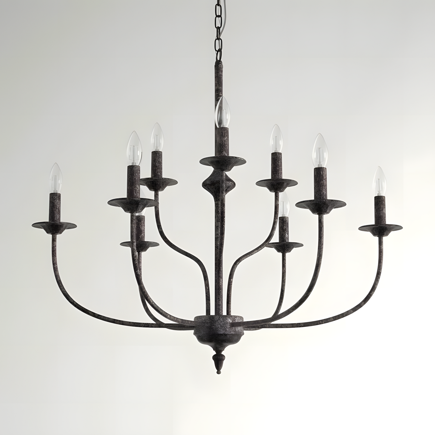 Caelestis Farmhouse 9 Light Metal Chandelier