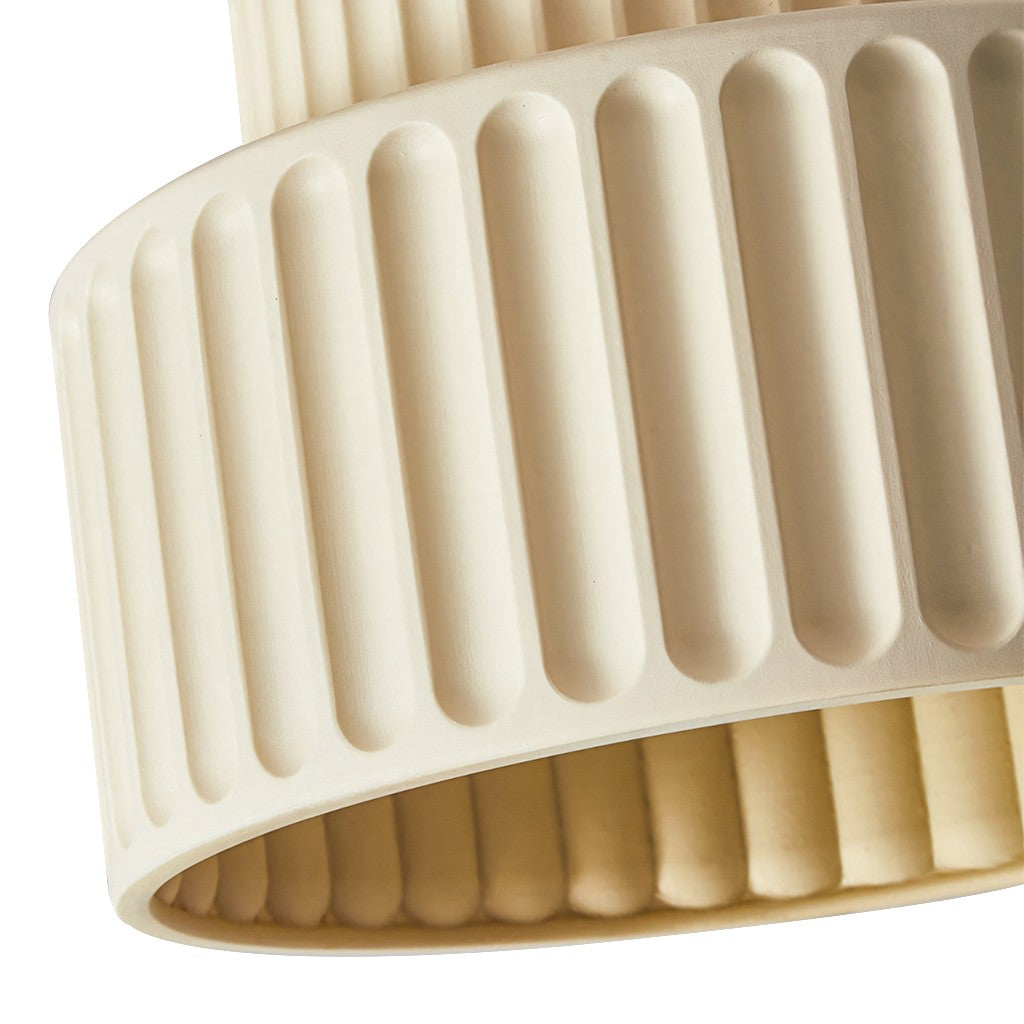 Brisby Striped Frosted Fluted Ceramic Pendant Light