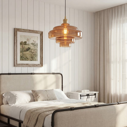 Yves Vintage Tiered Glass Pendant Light