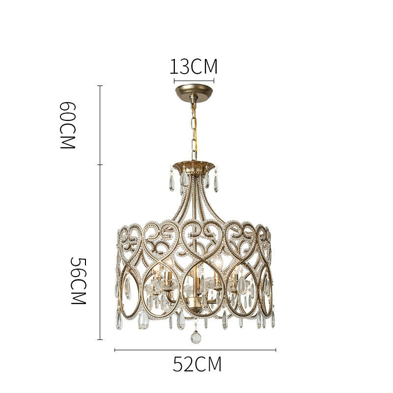 Neve Luxury French Antique Crystal Drum Chandelier