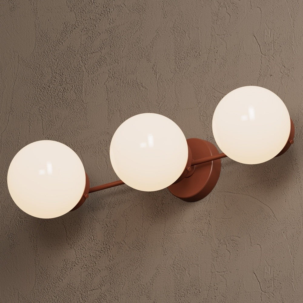 Philo Nordic 3-light Glass Globes Wall Light