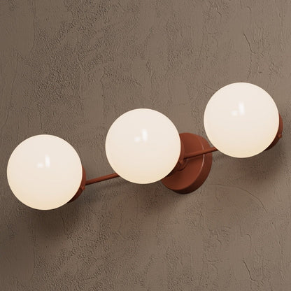 Philo Nordic 3-light Glass Globes Wall Light