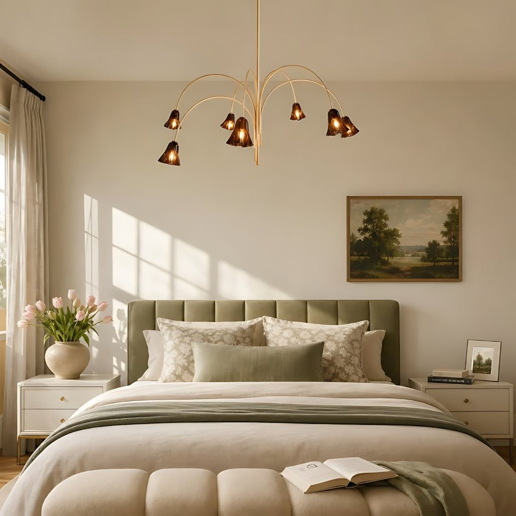 Fletcher Modern Colorful Floral Glass Fazzo Chandelier