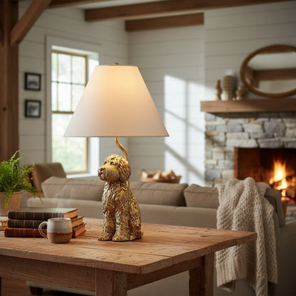 Aurea Unique Animal Table Lamp - Dog Sculptural Accent Lighting for Bedroom & Living Room
