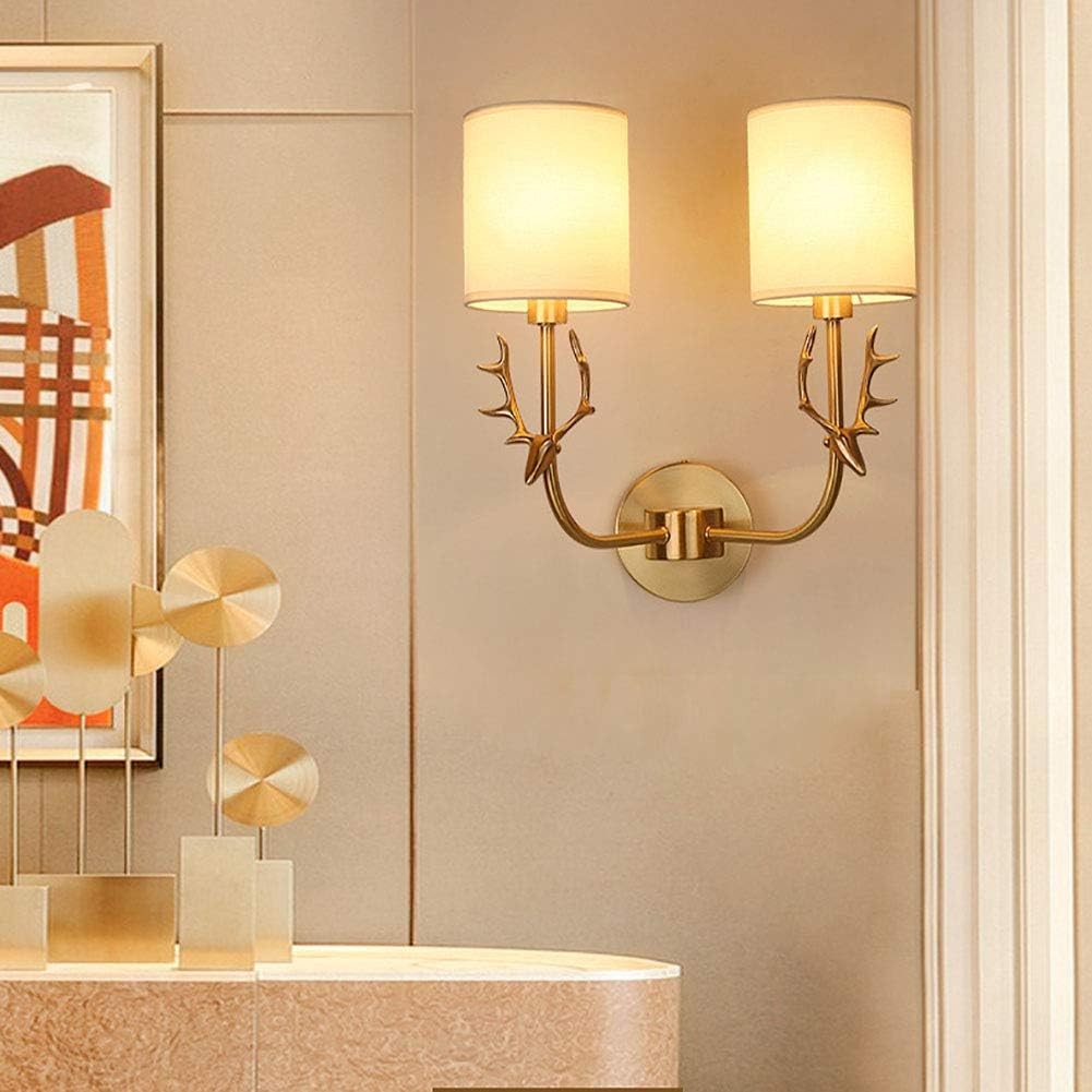 Akshara Farmhouse Brass Deer Head Wall Light