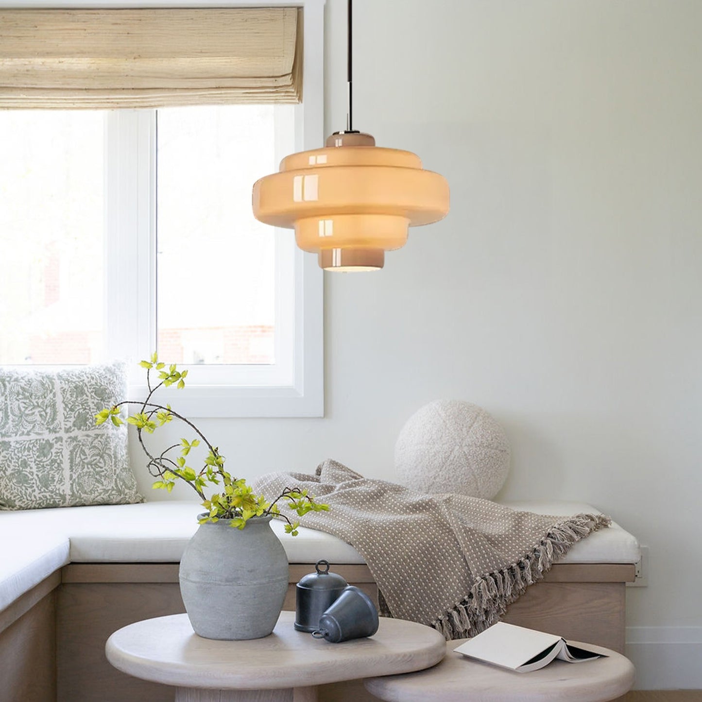 Yves Vintage Tiered Glass Pendant Light