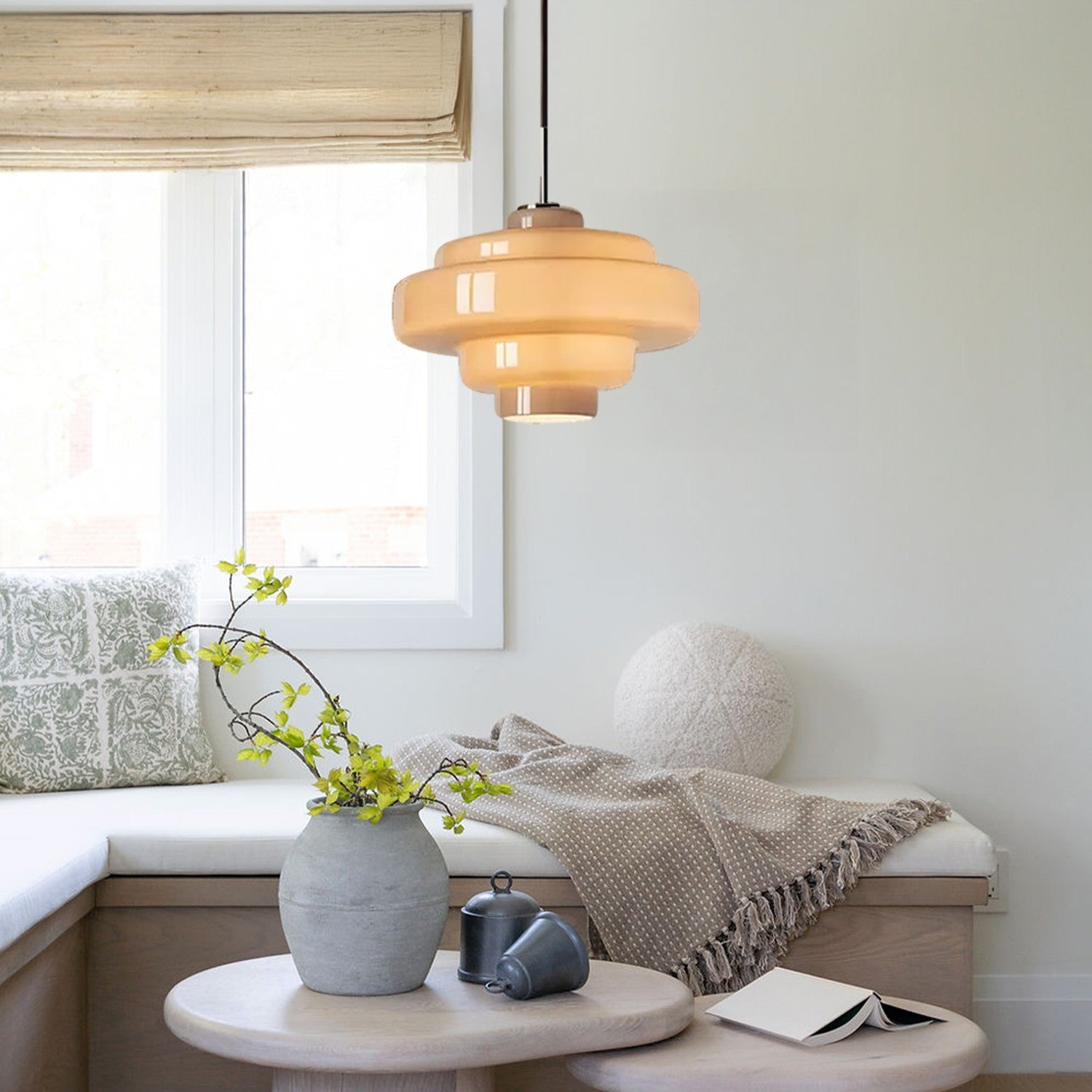Yves Vintage Tiered Glass Pendant Light