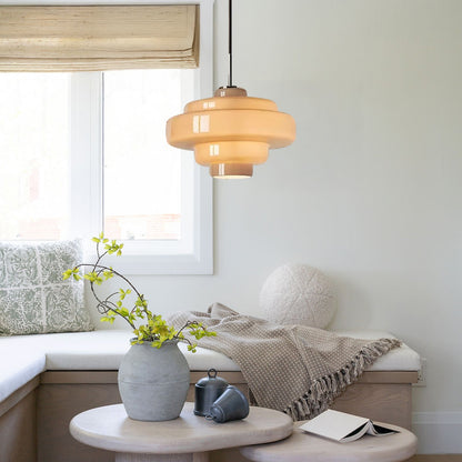 Yves Vintage Tiered Glass Pendant Light