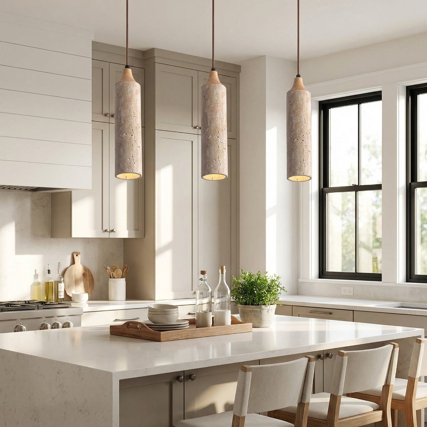 Blair Wabi-Sabi Mini Travertine Pendant Lamp