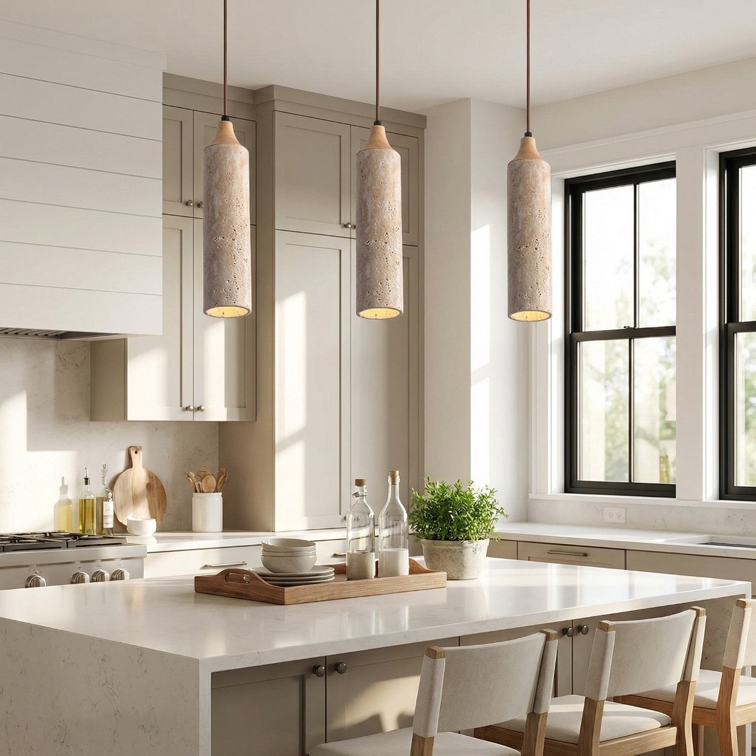 Blair Wabi-Sabi Mini Travertine Pendant Lamp