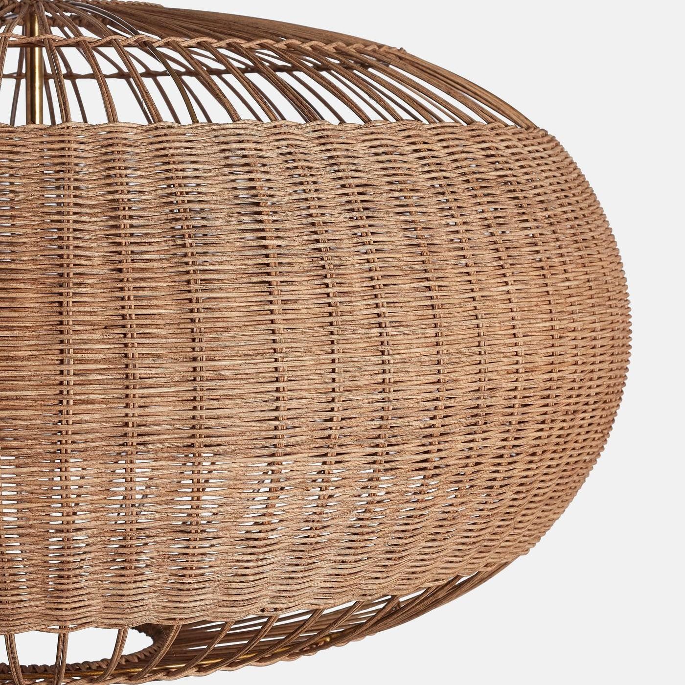Barbara Coastal Rattan Pendant Light Kitchen Island