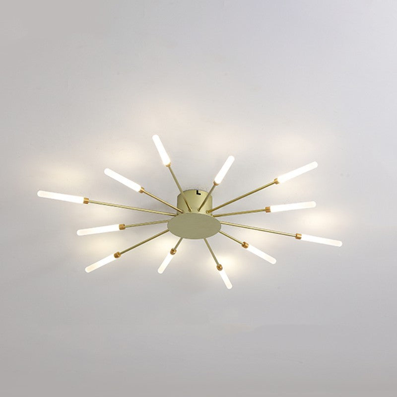 Pranika Modern Sputnik LED Fireworks Semi Flush Mount Ceiling Light