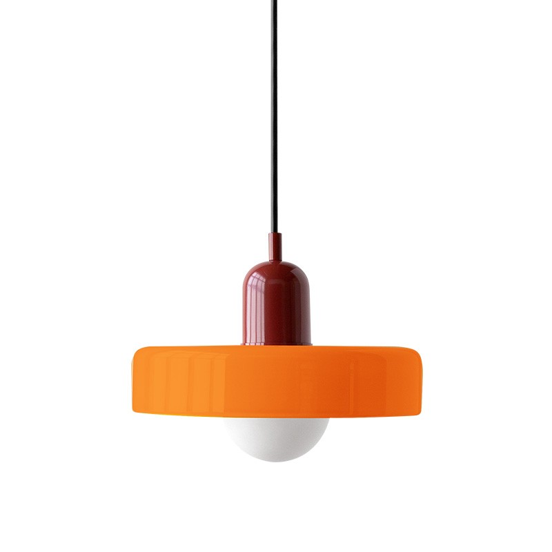 Xanadu Bauhaus Stained Glass Disc Pendant Light