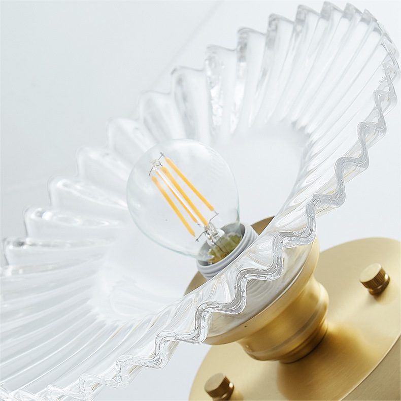Zenon Retro Gailon Glass Semi Flush Mount Ceiling Light