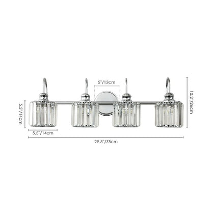 Naeris Modern Square Crystal Wall Sconce