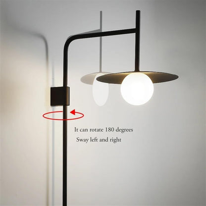Pyris Scandinavian Minimalist Metal Swing Arm Wall Lamp