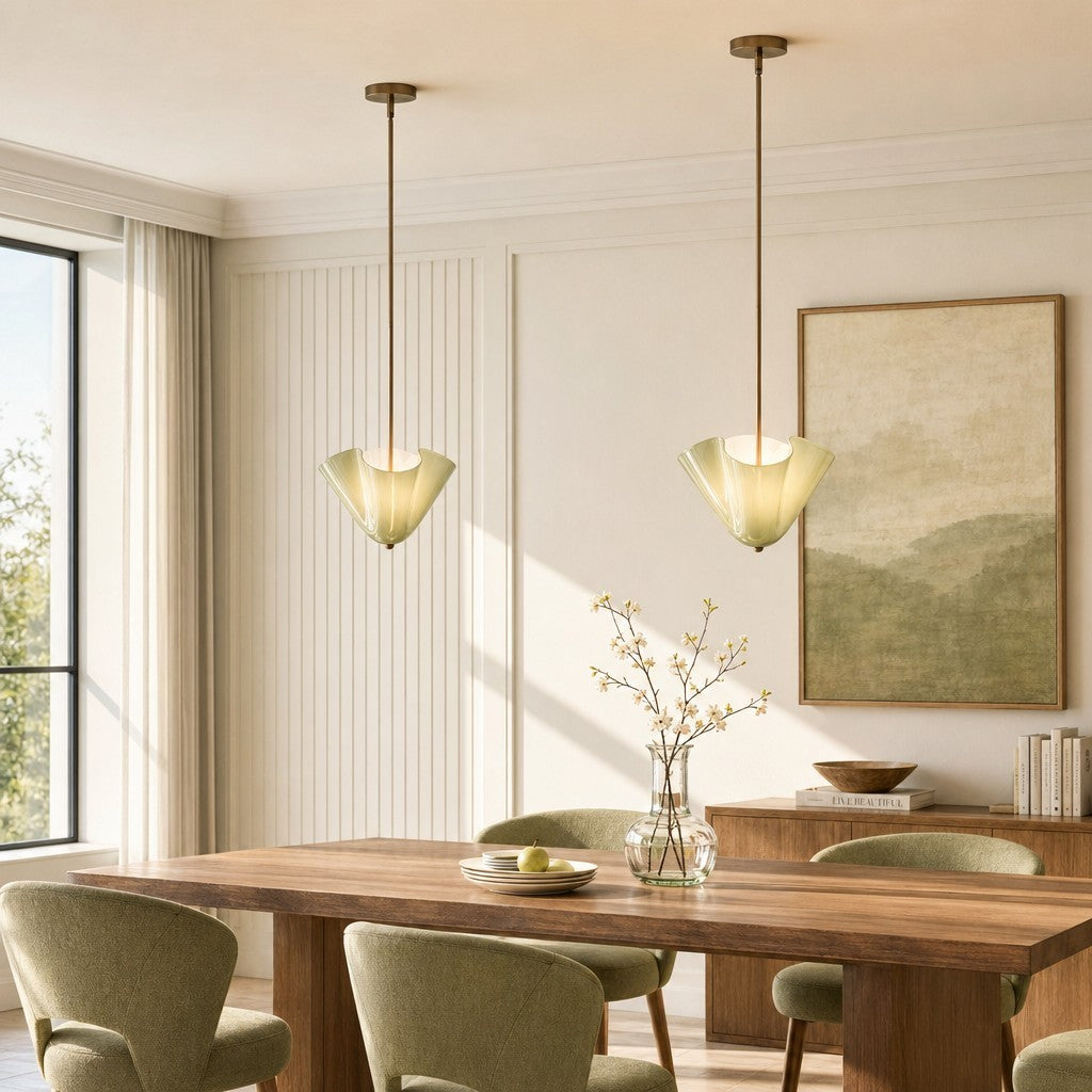 Franklin Modern Shell Glass Fazzo Pendant Light