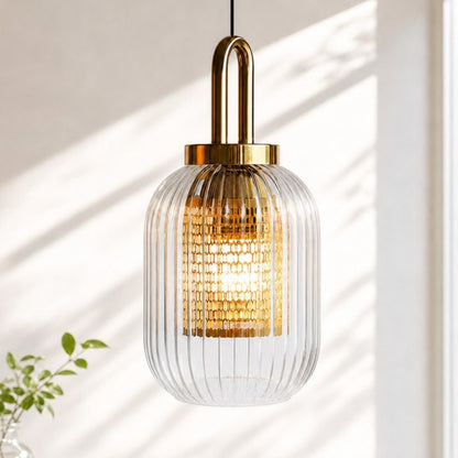 Cove Rustic Glass Metal Pendant Light