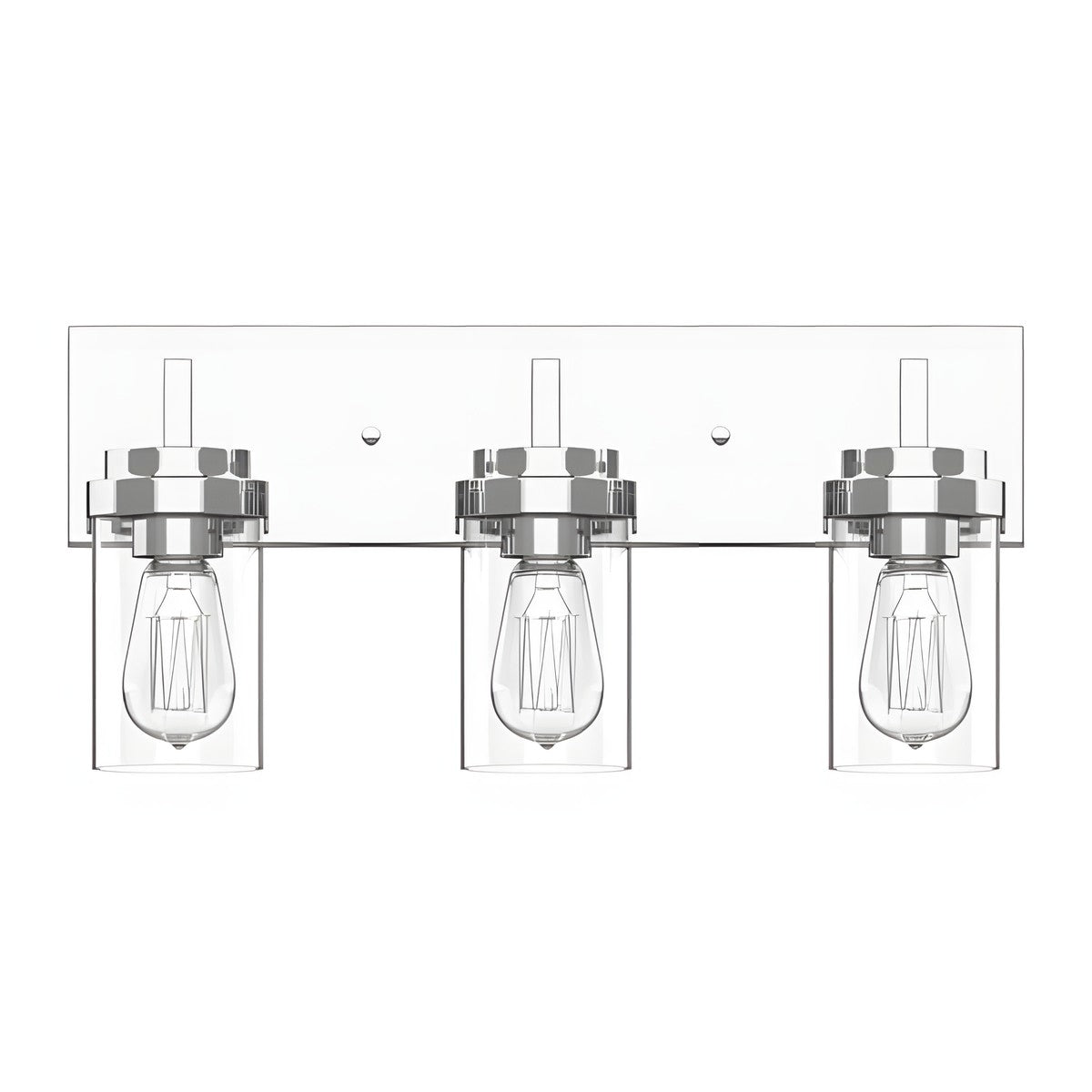 Pyros Farmhouse Clear Glass Cylinder Vanity Wall Light