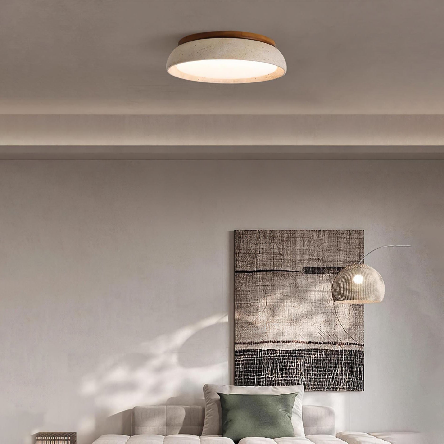 Nox Scandinavian Travertine Ceiling Light