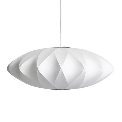 Giovanni White Silk Nelson Bubble Lamps