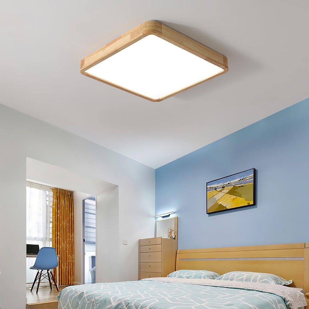 Blayze Rustic LED Wooden Geometric Ceiling Light