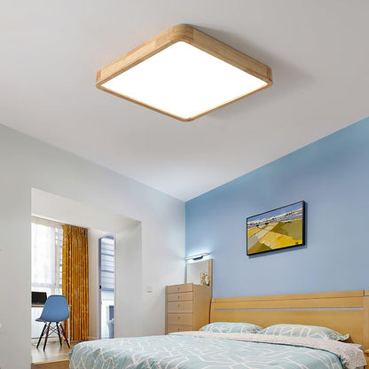 Blayze Rustic LED Wooden Geometric Ceiling Light