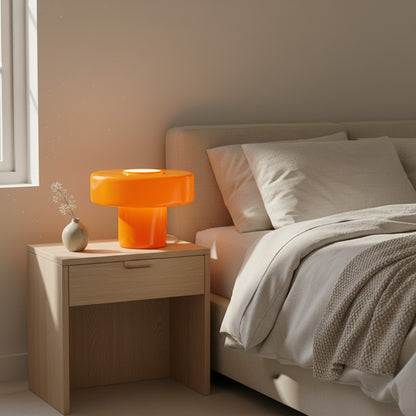 Aetheris Modern Colorful Glass Mushroom Table Lamp