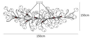 Vesper Luxurious Ginkgo Leaf Chandelier
