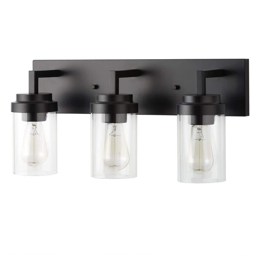 Pyros Farmhouse Clear Glass Cylinder Vanity Wall Light