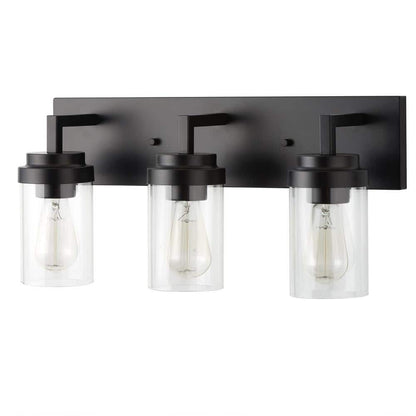 Pyros Farmhouse Clear Glass Cylinder Vanity Wall Light