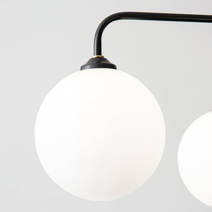 Maytoni Modern 5 Lights White Glass Globe Chandelier