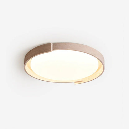 Jonathan Minimalist Round Travertine Stone Flush Mount Ceiling Light