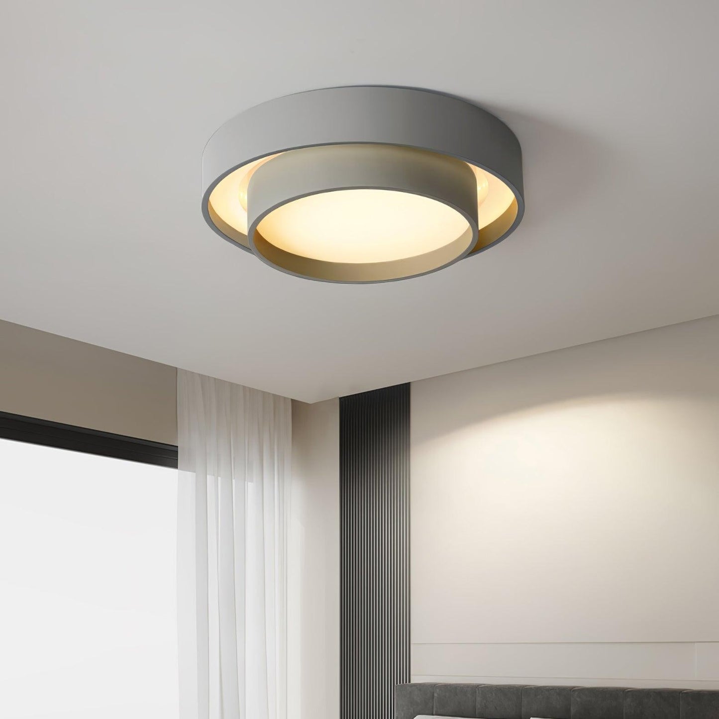 Melady Nordic Irregular Double-Layer Circular Ceiling Light