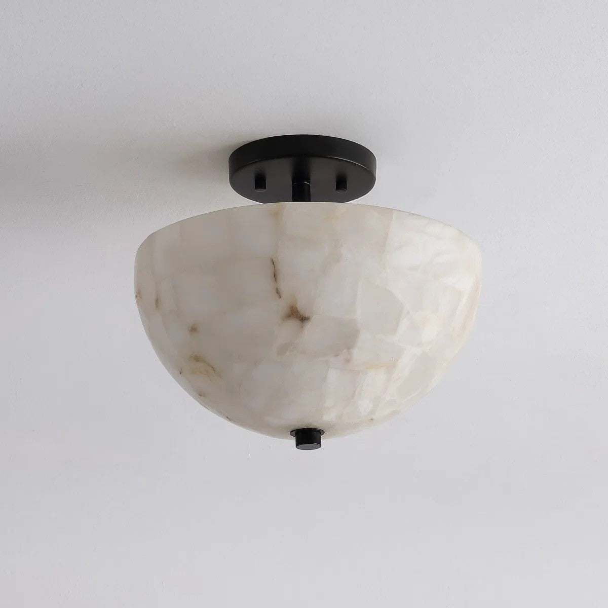 Faeluna Modern Alabaster Round Ceiling Light