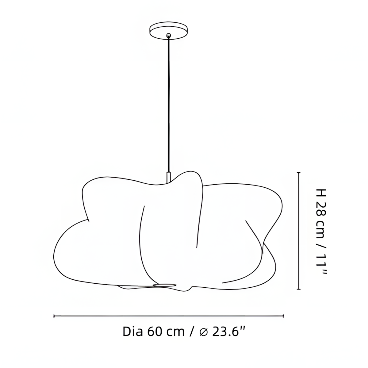 Orin Modern White Silk Cloud Pendant Light