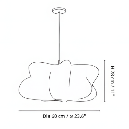 Orin Modern White Silk Cloud Pendant Light